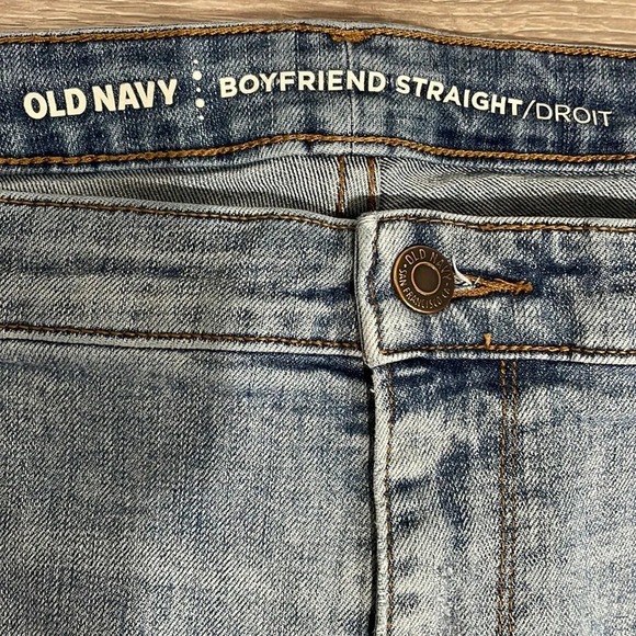 Old Navy Boyfriend Straight Embroidered Detail Distressed Patches 24 Plu… - Picture 7 of 16